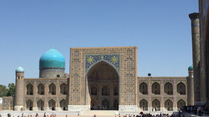 IMG_4099 - Tourists fill the Registan Square again, in Samarkand, Uzbekistan